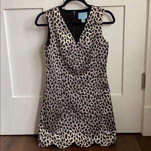 CeCe by Cynthia Steffe Scalloped Leopard Dress